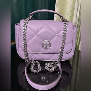 Tory bunch Willa soft quilt mini top handles across body bag